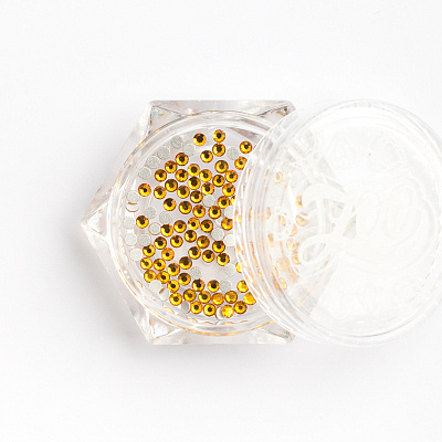 Стразы стеклянные Gold Yellow SS4 Zoo Nail Art №1135 (1,5 мм) 100 шт