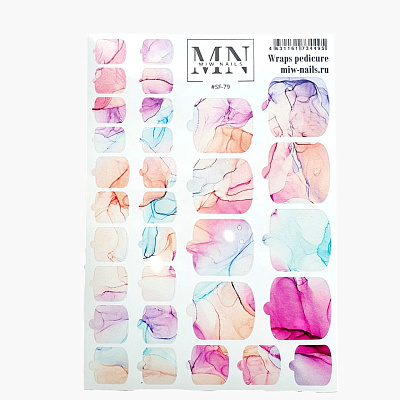 Пленки для педикюра Miw Nails Wraps stickers SF-79