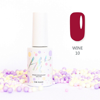 Гель-лак HIT Красно-оранжевая коллекция №10 (Wine), 9 мл
