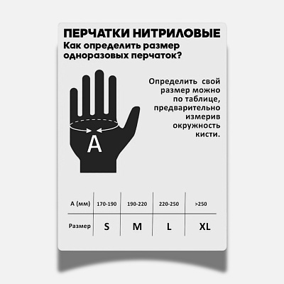 Перчатки нитриловые черные NitriMAX 784 L 50 пар