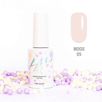 Гель-лак HIT Бежево-коричневая коллекция №05 (Beige), 9 мл