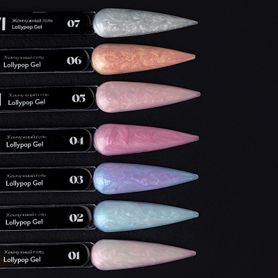 Моделирующий гель NAVI жемчужный с эффектом втирки Lollypop Gel 06 15 мл