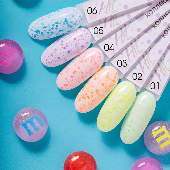 Гель-лак HIT Neon Flakes №02, 5 мл ❗️ВНИМАНИЕ❗️СРОК ГОДНОСТИ 05.2025