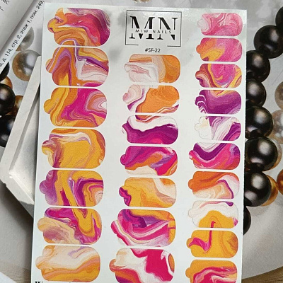 Пленки для дизайна ногтей Miw Nails Wraps stickers SF-22