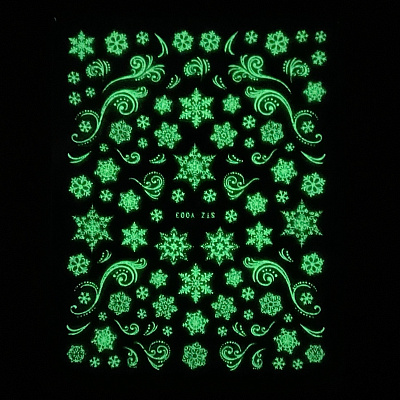 Наклейки снежинки №1827 Zoo Nail Art флуоресцентные