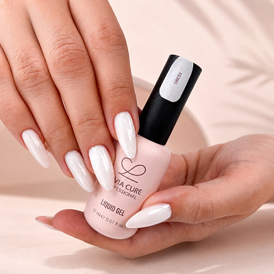 Полигель-архитектор 4 в 1 LOVIA CURE Liquid Gel 11 Wedding Vibe Dress 17 мл