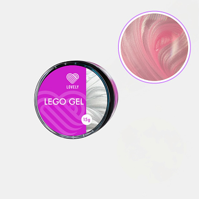 Гель для наращивания и моделирования Lovely Lego Gel Aurora Bubblegum 15 г
