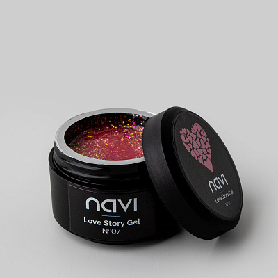 Моделирующий гель NAVI с блестками Love Story Gel 07 15 мл
