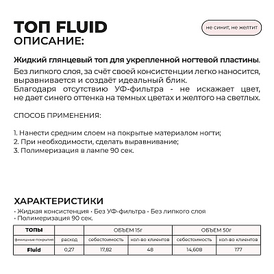 Топ для гель-лака SHE Fluid 15 мл