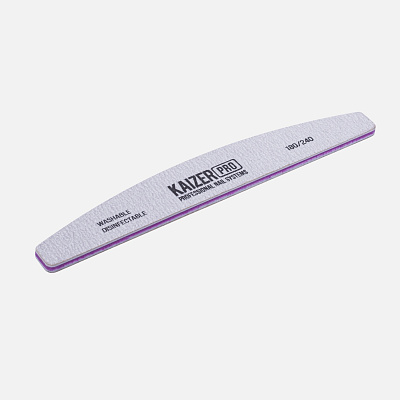 Пилка на пластиковой основе Kaizer Pro банан серая 180/240 NF-216
