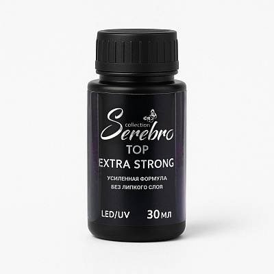 Топ для гель-лака TOP EXTRA STRONG no-cleance Serebro 30 мл