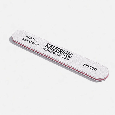 Пилка на пластиковой основе мягкая Kaizer Pro прямая серая 150/220 NF-211