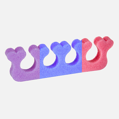 Разделители пальцев для педикюра Domix 20 пар цветные