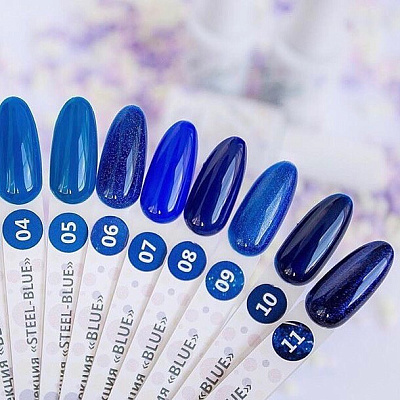 Гель-лак HIT Бирюзово-синяя коллекция №10 (Blue), 9 мл