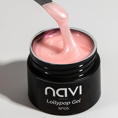 Моделирующий гель NAVI жемчужный с эффектом втирки Lollypop Gel 05 15 мл