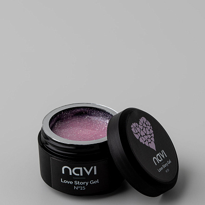Моделирующий гель NAVI с блестками Love Story Gel 15 15 мл