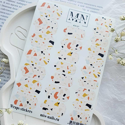 Пленки для дизайна ногтей Miw Nails Wraps stickers SF-07