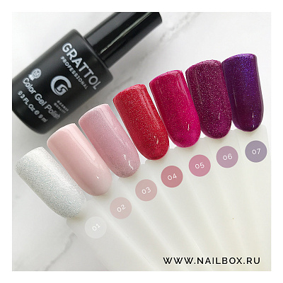 Гель-лак OPAL Grattol №01 арт. GTOP01, 9 мл