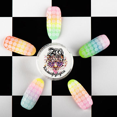 Камифубуки белые 3 мм, Zoo Nail Art №1287 1 г