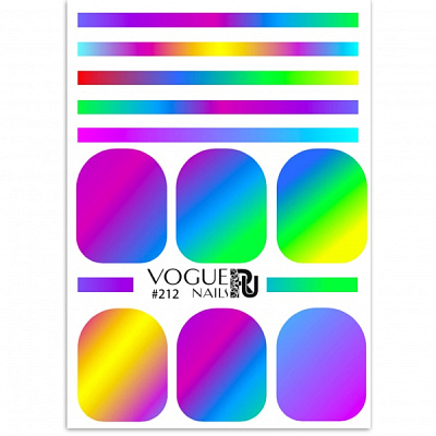 Слайдер-дизайн Vogue Nails №212, арт. СЛ212