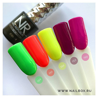 Гель-лак Nail Republic №152 (Неон желтый), 10 мл