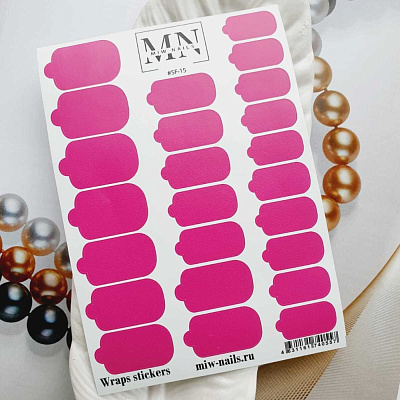 Пленки для дизайна ногтей Miw Nails Wraps stickers SF-15