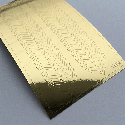 Металлизированные наклейки Metallic stickers №103 (золото)
