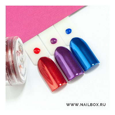 Зеркальный пигмент №1347 Zoo Nail Art Красная жемчужина 0,5 г