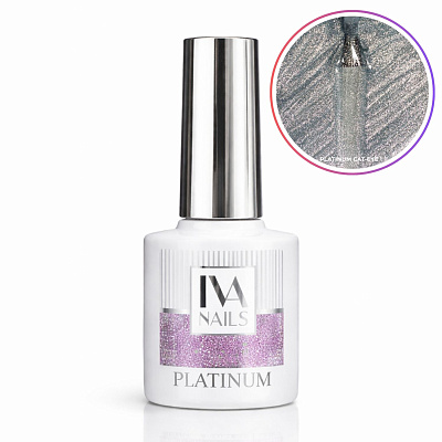 Гель-лак кошачий глаз IVA Nails Platinum cat-eye №1 8 мл