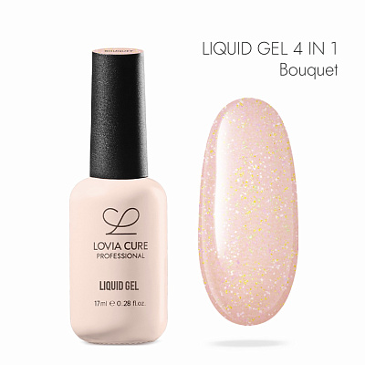 Полигель-архитектор 4 в 1 LOVIA CURE Liquid Gel 12 Wedding Vibe Bouquet 17 мл