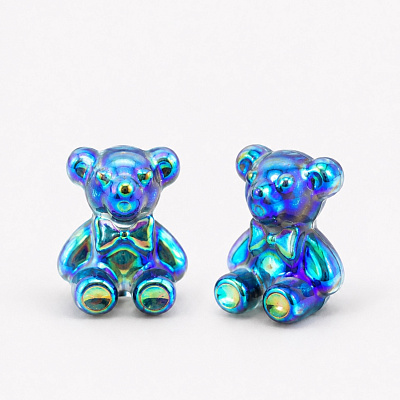Фигурки объёмные «Медвежата в бабочке» 1907 Zoo Nail Art 10 шт миниатюрные 6×7 мм