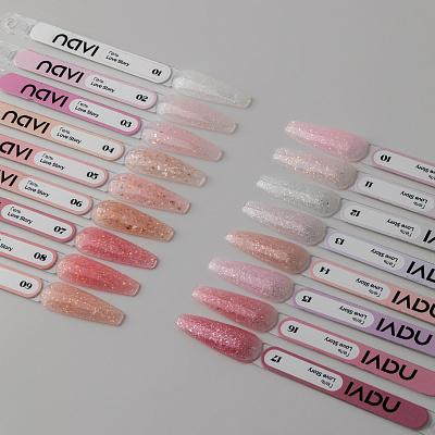 Моделирующий гель NAVI с блестками Love Story Gel 12 15 мл