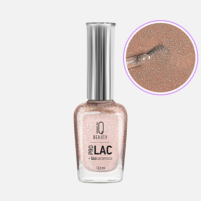 Лак для ногтей IQ Beauty №118 укрепляющий с биокерамикой 12,5 мл