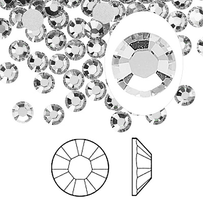 Стразы стеклянные прозрачные SS8 (2.5 мм) Zoo Nail Art 100 шт №1083