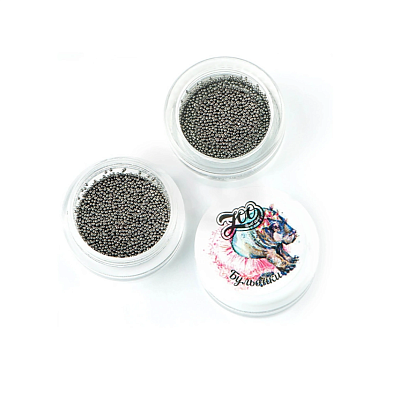 Бульонки металлические Zoo Nail Art (1325 диам. 0.8 мм) черные 10г