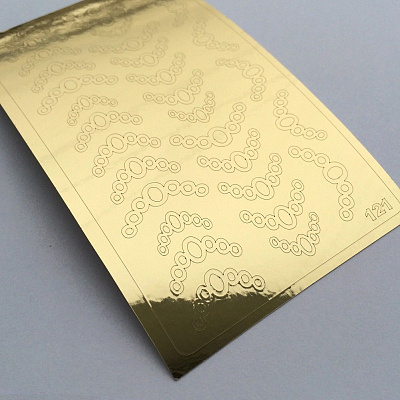 Металлизированные наклейки Metallic stickers №121 (золото)