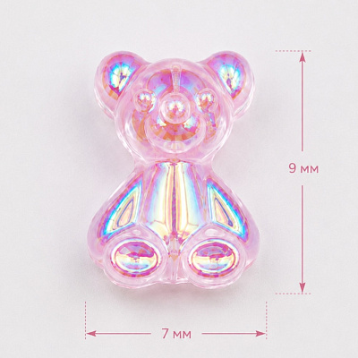 Фигурки объемные Медвежата №1810 Zoo Nail Art 10 шт 7×9 мм