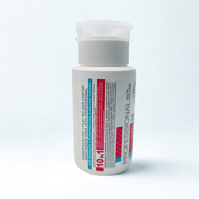 Средство для стемпинга и снятия всех видов лака 10 в 1 с помпой-дозатором EVI Professional 150 мл