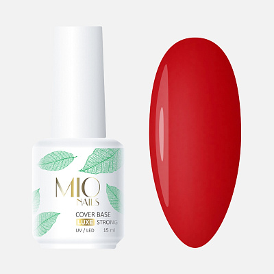 Камуфлирующая база для гель-лака MIO Nails Base Cover Strong Luxe RED 15 мл